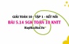 Bài 5.14 SGK Toán 10 tập 1 Kết nối tri thức